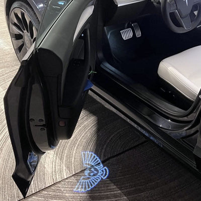 Custom LED Courtesy Door Projector Puddle Lights For Tesla Model S - 2021-2025