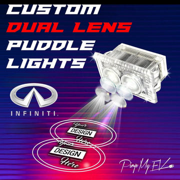 Custom Dual Lens LED Courtesy Door Projector Puddle Lights for Infiniti