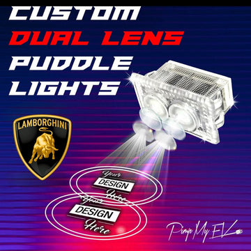 Custom Dual Lens LED Courtesy Door Projector Puddle Lights for Lamborghini