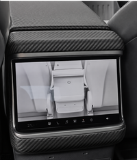 Real Molded Matte Carbon Fiber Rear Screen Air Outlet Frame for Tesla Model X 2023-2026