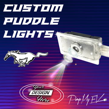 Custom LED Side Mirror Projector Puddle Approach Lights for Ford Mustang - 2013-2026