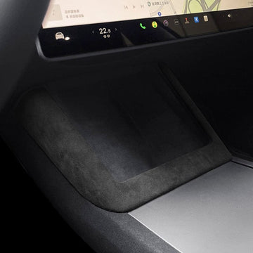 Alcantara Center Console Charging Port Surround Overlay Cover Tesla Model 3 2023-2024 Highland - PimpMyEV