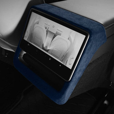 Alcantara Backseat Rear AC Screen Display Overlay Cover Tesla Model 3 2023-2024 Highland - PimpMyEV