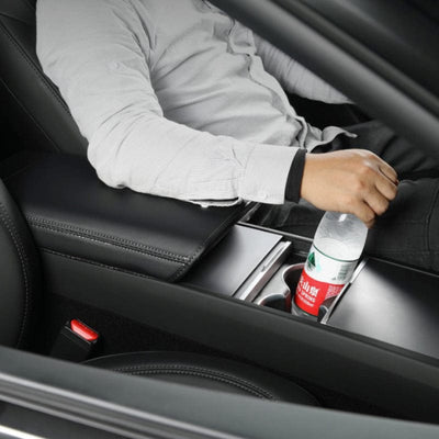 Leather Armrest Protective Soft Cover For Tesla Model 3 Highland 2024-2025 - PimpMyEV