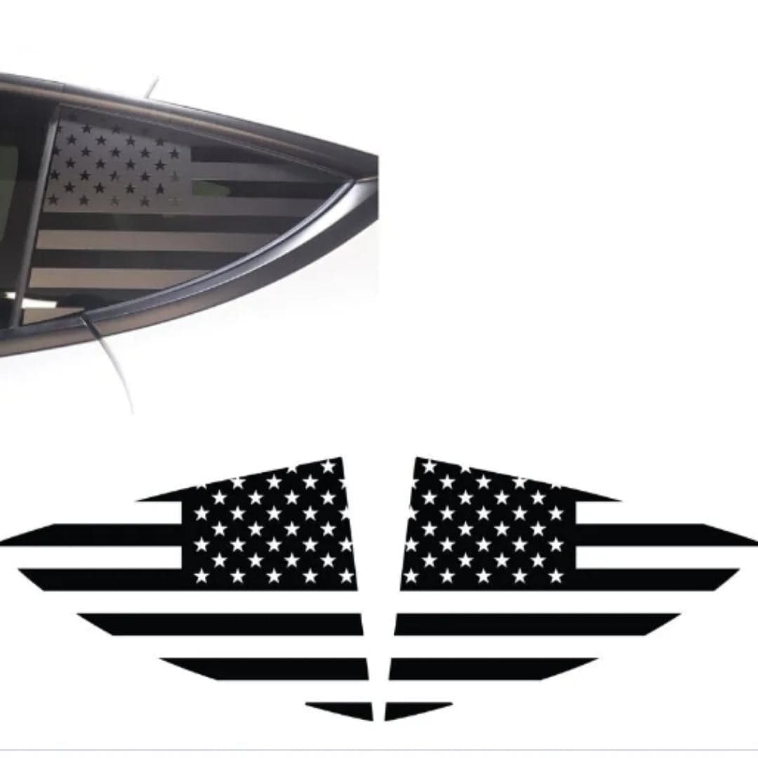 US Flag Rear Quarter Glass Decal For Tesla Model Y 2020-2023 - PimpMyEV