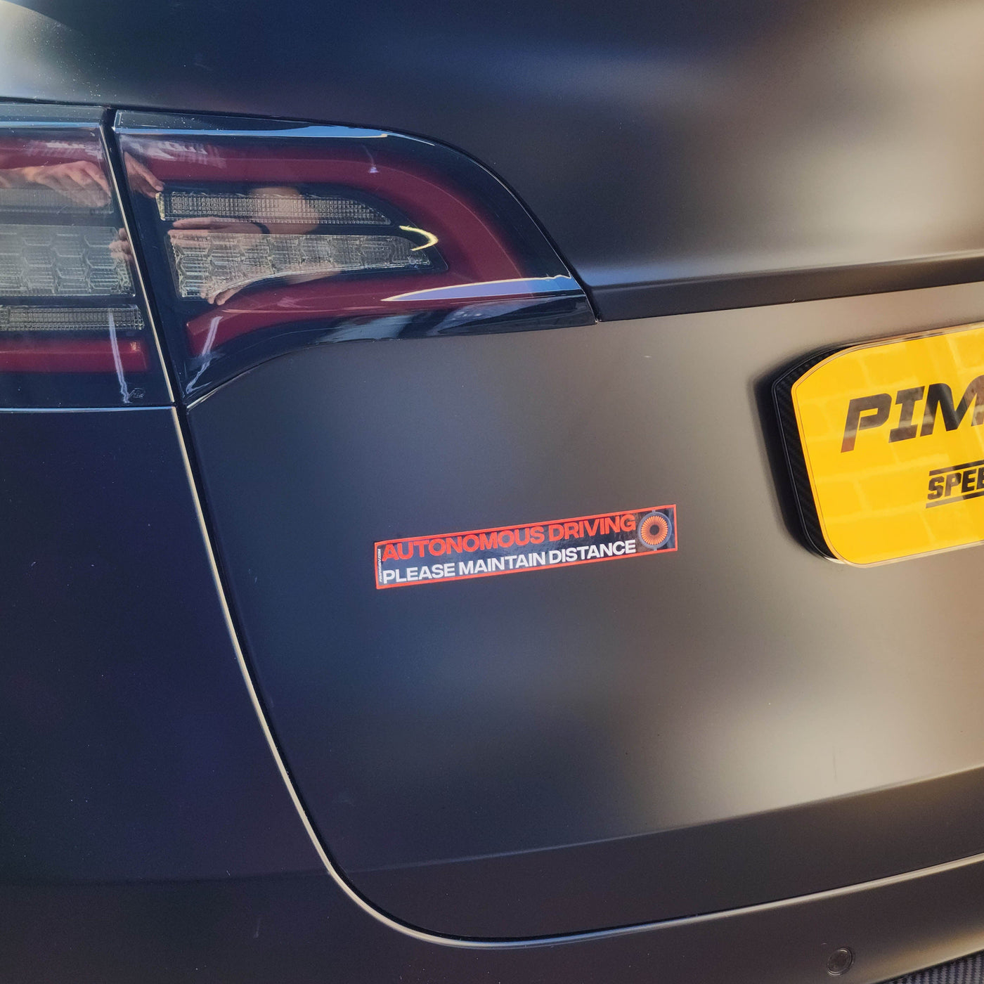 Autonomous Driving Bumper Sticker For All Teslas - PimpMyEV