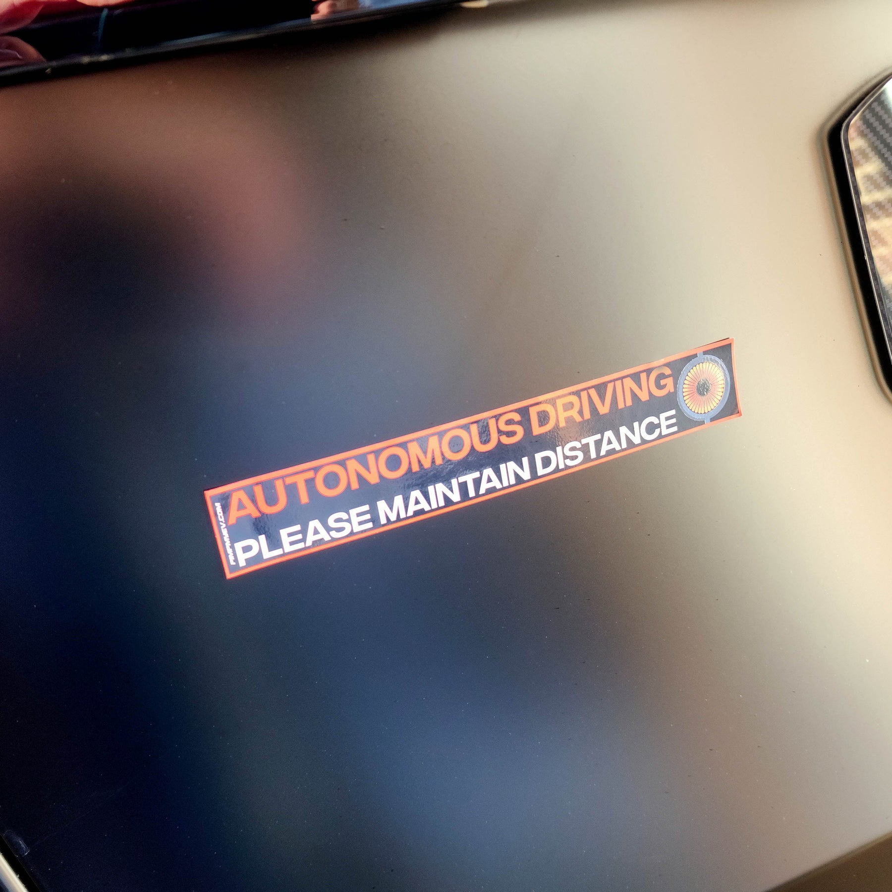 Autonomous Driving Bumper Sticker For All Teslas - PimpMyEV