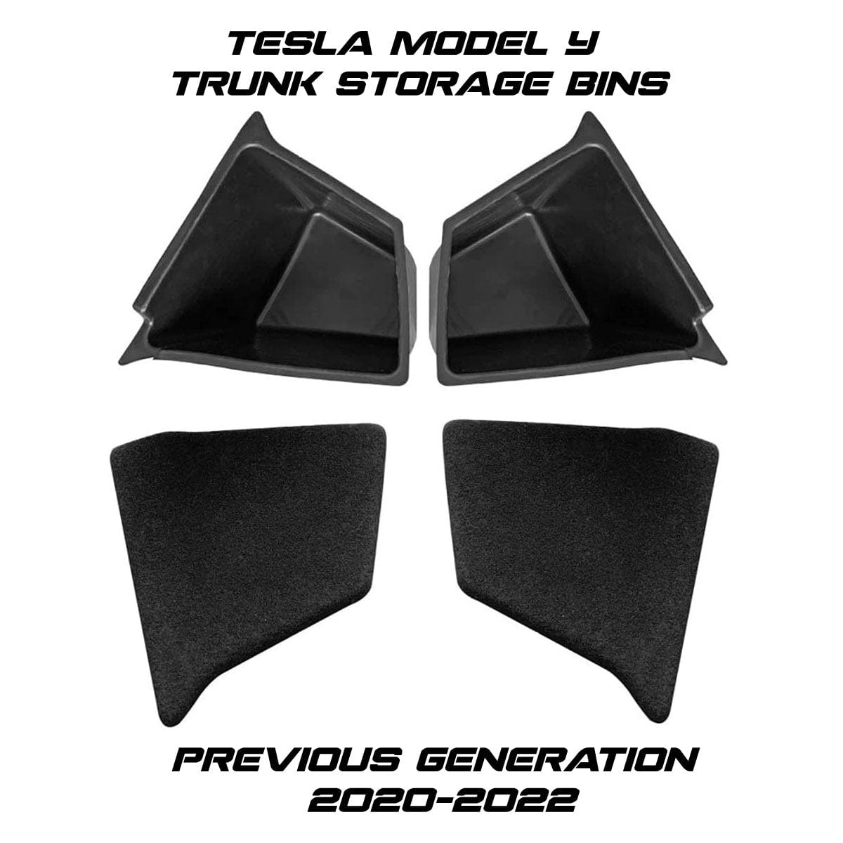 2pcs Trunk Organizer Bins For Tesla Model Y 2020-2023 PimpMyEV
