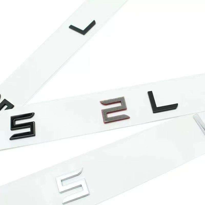 Roadster Style Tesla Lettering Emblem Trunk Badge For All Teslas | PimpMyEV