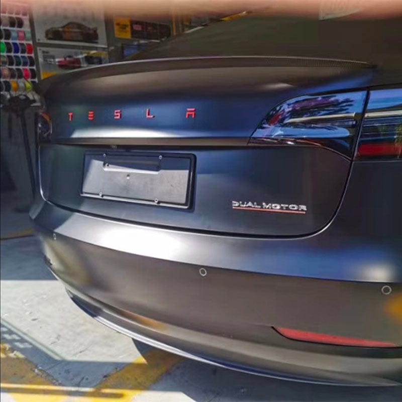 Roadster Style Tesla Lettering Emblem Trunk Badge For All Teslas | PimpMyEV