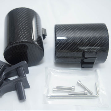 2Pcs Retrofit Genuine Gloss Carbon Fiber Door Cup Holders V3 For Tesla Model Y 2020-2023 - PimpMyEV