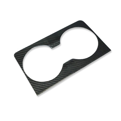 Real Molded Carbon Fiber Front Cup Holder Cover for Tesla Model S 2022+