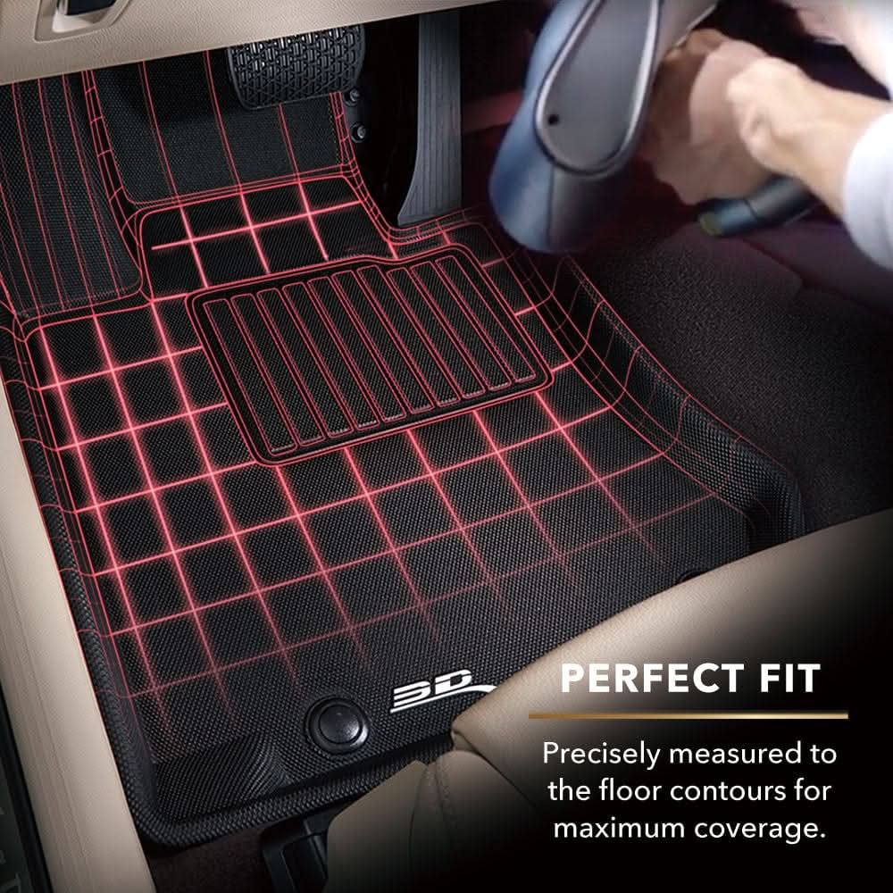 3D MAXpider Custom Fit All-Weather KAGU Series LHD Floor Mats For Mercedes-Benz EQE SUV 5 SEAT 2023-2025