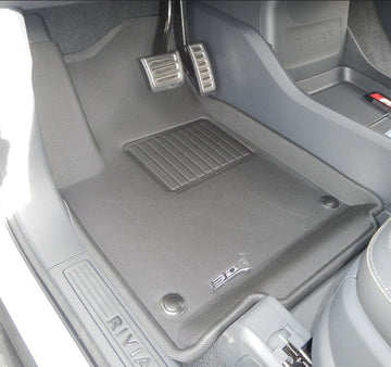 3D MAXpider Custom Fit All-Weather KAGU Series LHD Floor Mats For Rivian R1S 2022-2023 - PimpMyEV