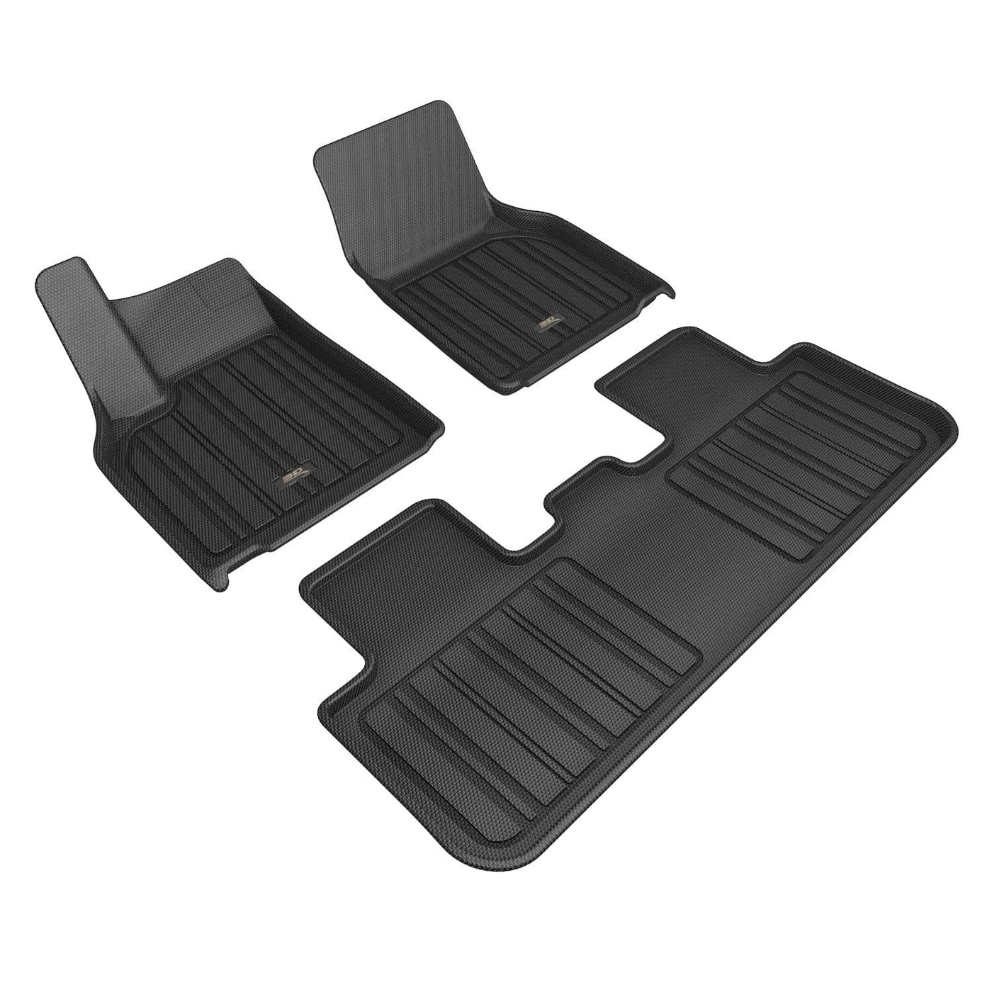 3D MAXpider Custom Fit All-Weather ELITECT Series LHD Floor Mats For Tesla Model Y Juniper 5 SEAT 2025-2026