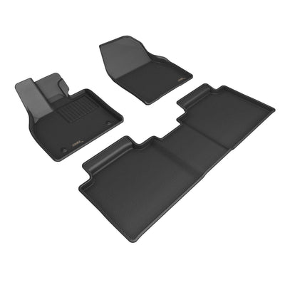 3D MAXpider Custom Fit All-Weather KAGU BLACK Series LHD Floor Mats For Toyota BZ4X 5 SEAT 2023-2024