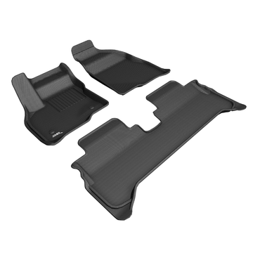 3D MAXpider Custom Fit All-Weather KAGU BLACK Series LHD Floor Mats For Chevrolet Bolt EV 5 SEATS 2017-2023