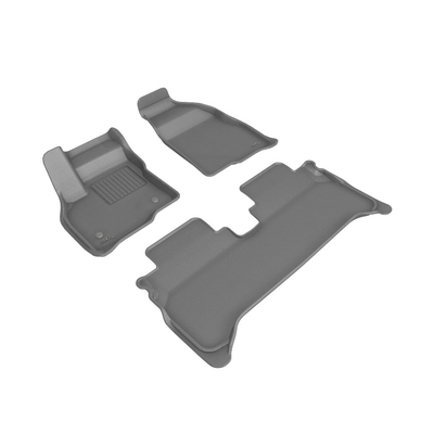 3D MAXpider Custom Fit All-Weather KAGU GRAY Series LHD Floor Mats For Chevrolet Bolt EUV 5 SEATS 2022-2023