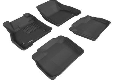 3D MAXpider Custom Fit All-Weather KAGU Series LHD Floor Mats For Nissan Leaf 2011-2012