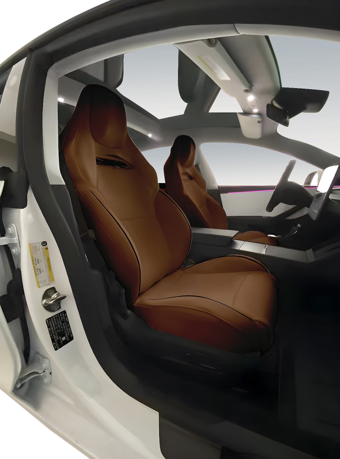 Premium Vegan Leather Seat Covers For Tesla Model 3 2023-2024 Highland PERFORMANCE