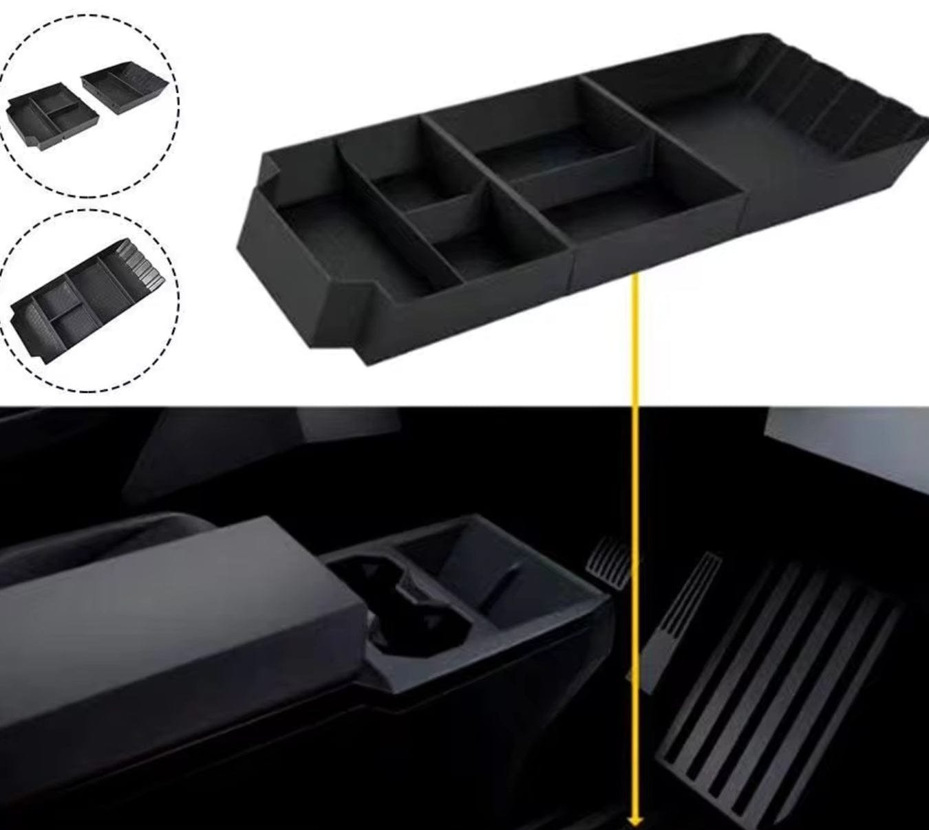 Center Console Storage Organizer for Tesla Cybertruck 2024+