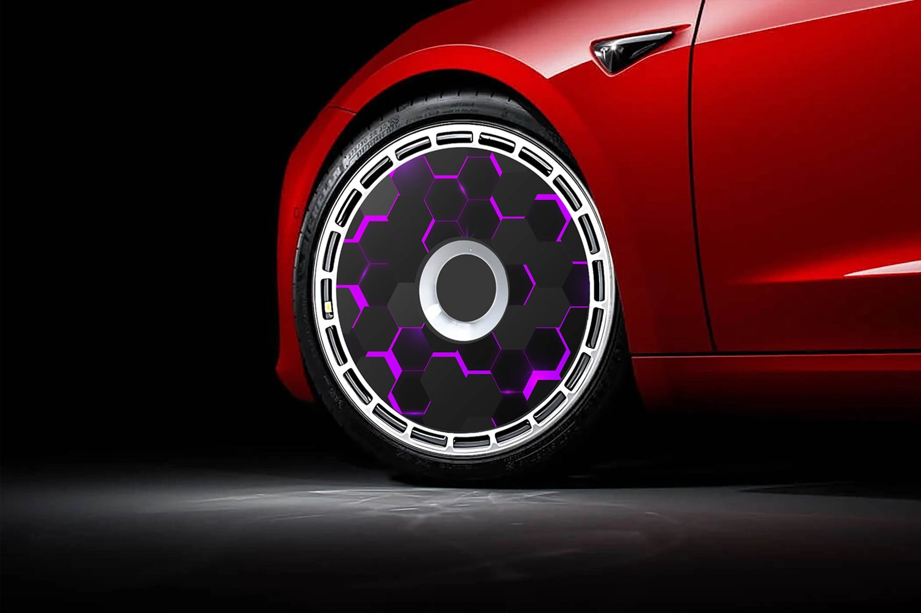 4PCS 19inch Custom Graphics Aerodisc Full Coverage Wheel Covers For Te ...