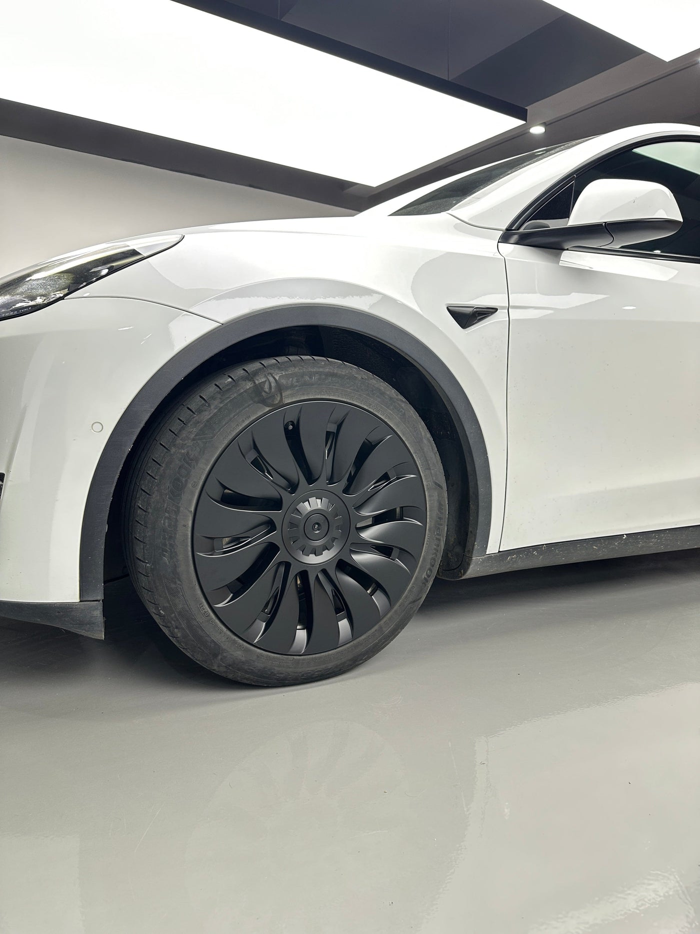 Car 19 Wheel Cover Hubcaps Rim Cover For Tesla Model Y 2020-2023 Matte  Black