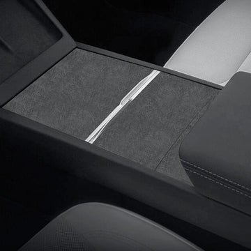 Alcantara Center Console Protective Overlay Hard Covers For Tesla Model 3 2023-2024 Highland - PimpMyEV
