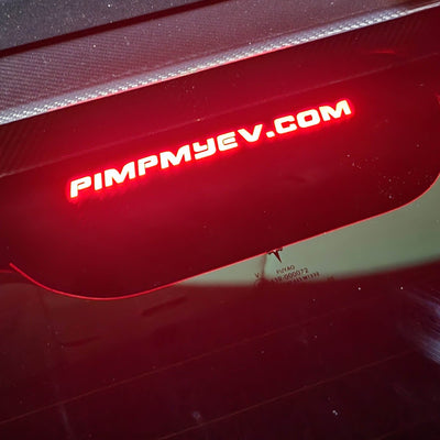 Custom Rear Windscreen Brake Light Decals For Tesla Model 3 2017-2023 - PimpMyEV