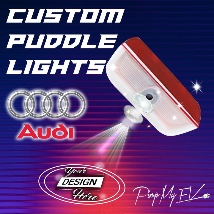Custom LED Courtesy Door Projector Puddle Lights for ALL Audi