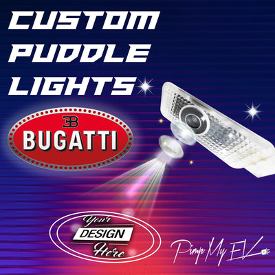 Custom LED Courtesy Door Projector Puddle Lights for Bugatti