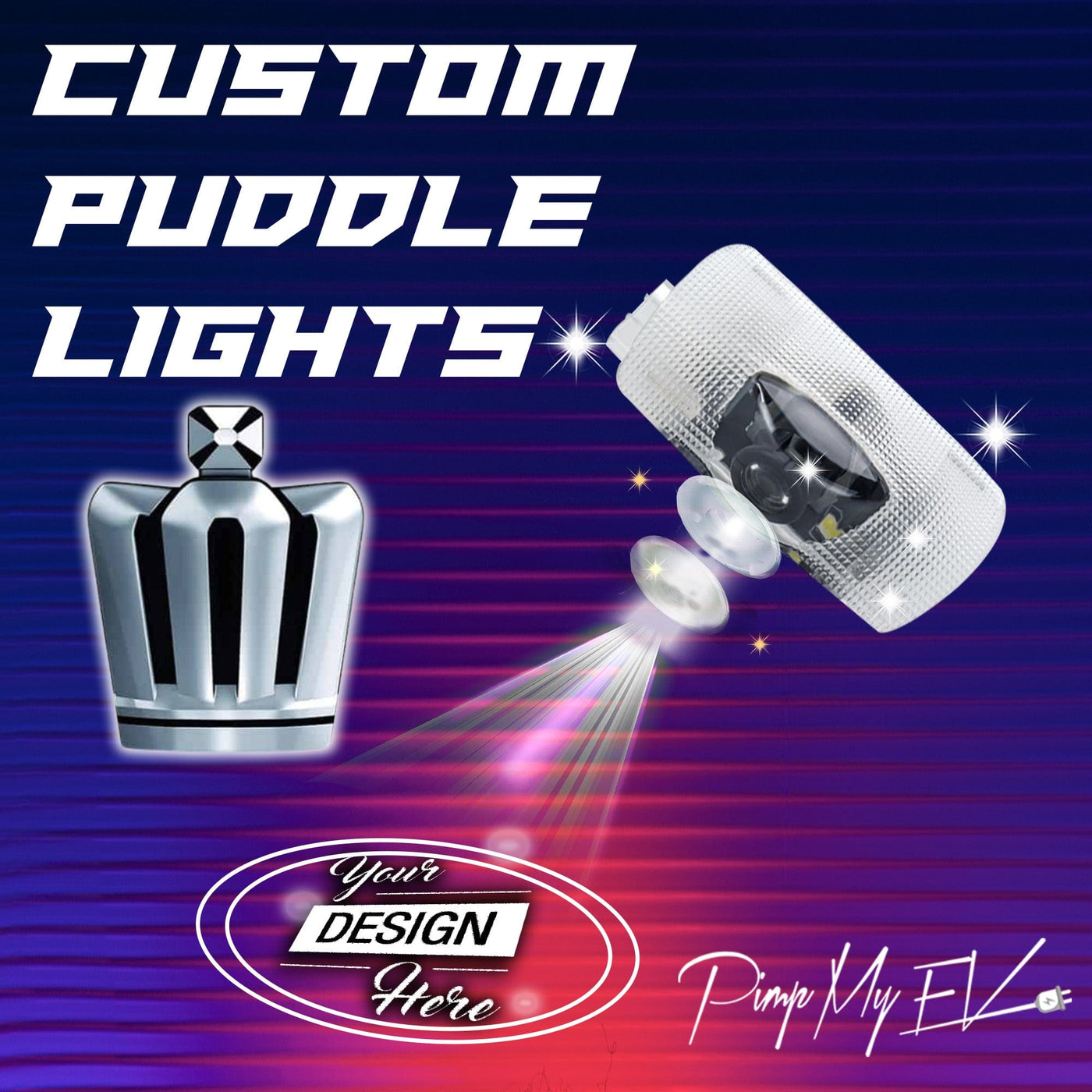 Custom LED Courtesy Door Projector Puddle Lights for Crown