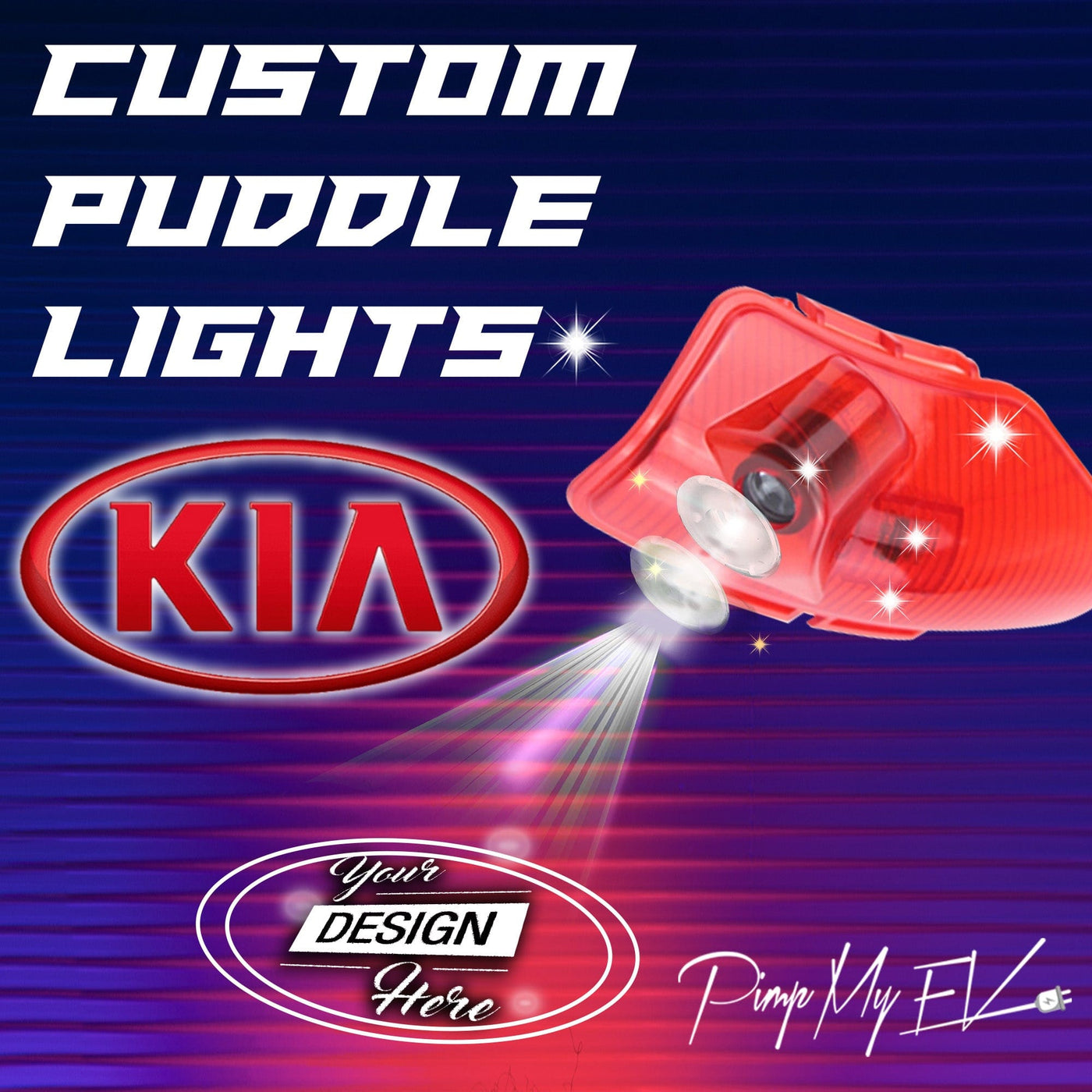 Custom LED Courtesy Door Projector Puddle Lights for KIA