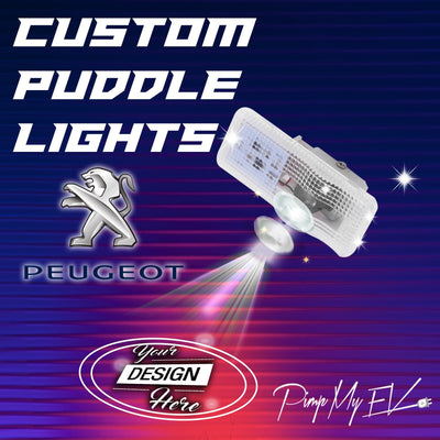 Custom LED Courtesy Door Projector Puddle Lights for PEUGEOT