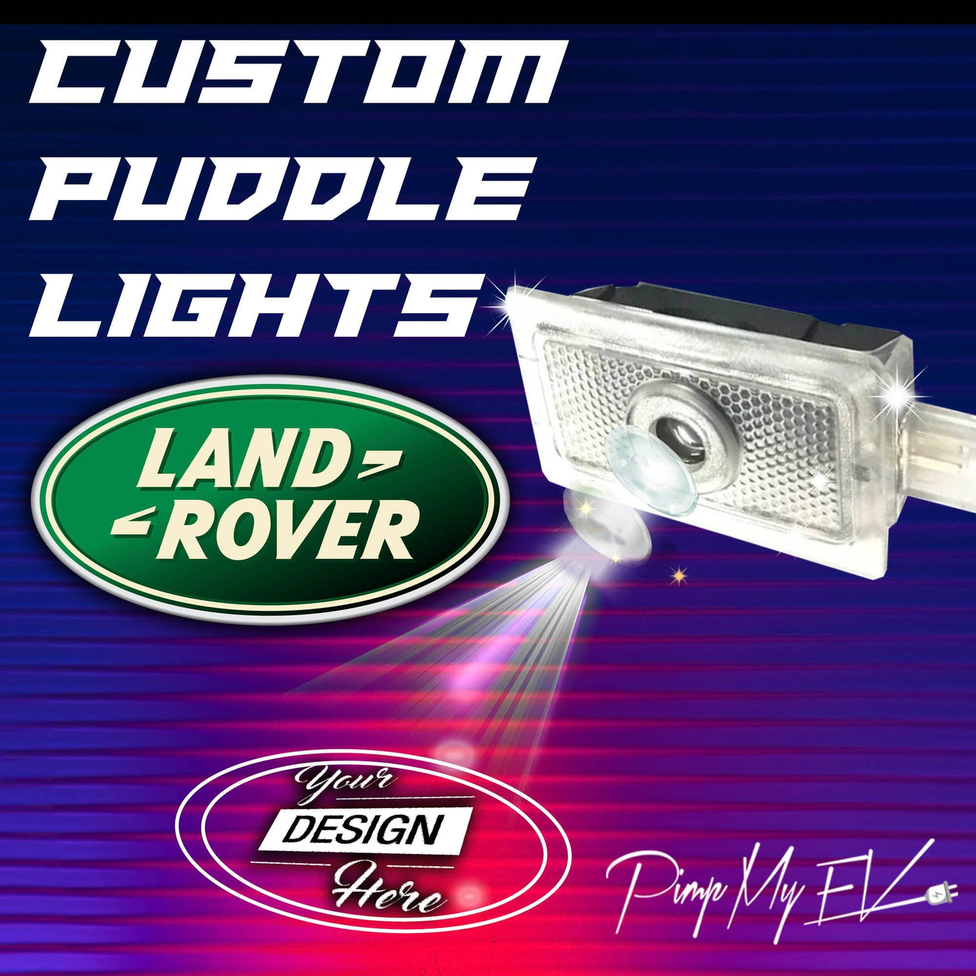 Custom LED Courtesy Door Projector Puddle Lights for Land Rover - PimpMyEV