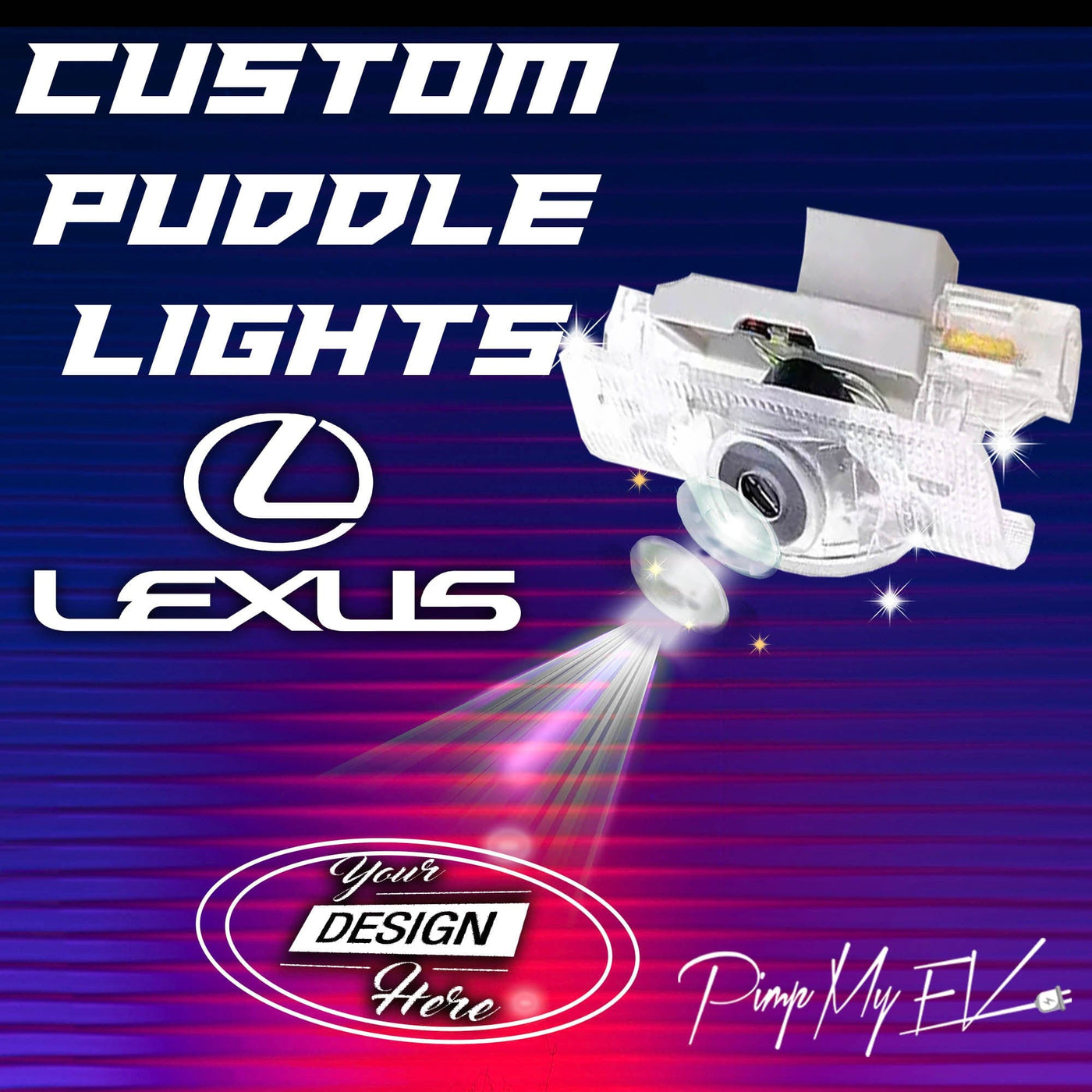 Custom LED Courtesy Door Projector Puddle Lights for Lexus - PimpMyEV