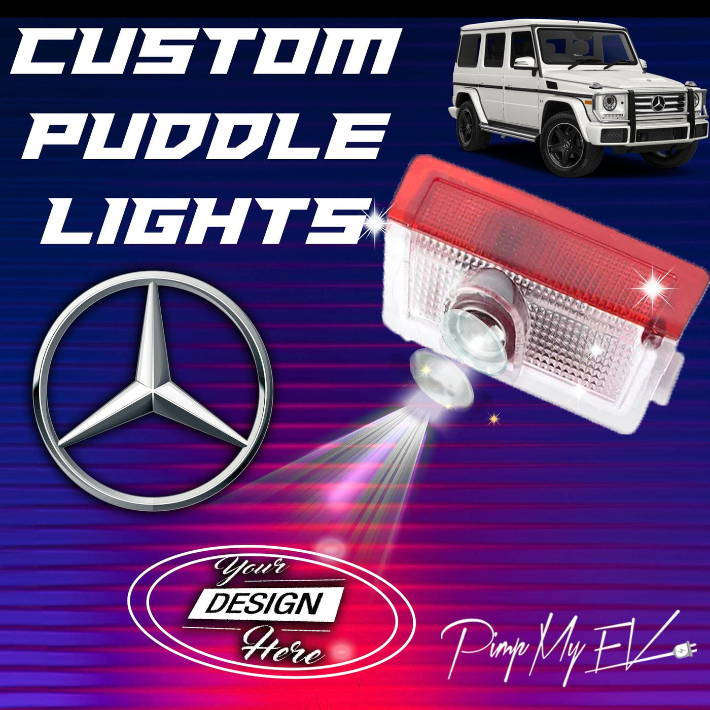 Custom LED Door Projector Puddle Lights for Mercedes G-Wagon 2010-2024 - PimpMyEV