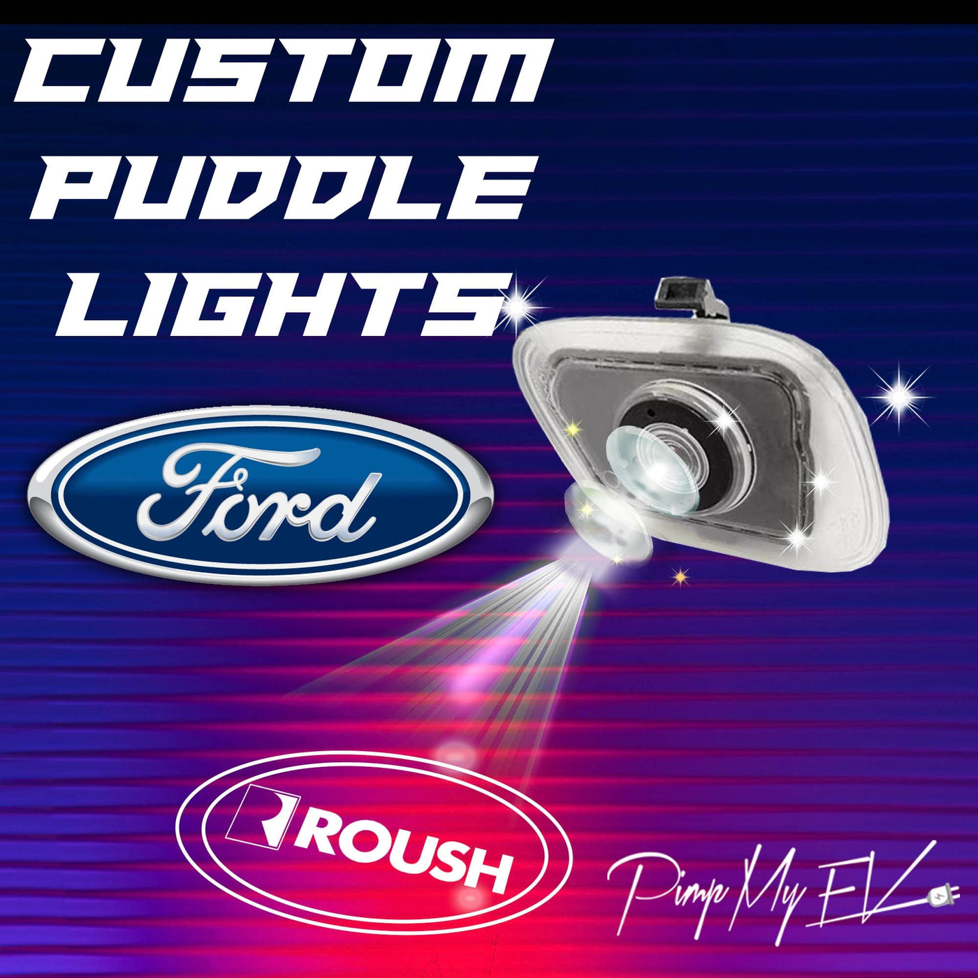 Custom LED Side Mirror Projector Puddle Approach Lights for Ford F150 F250 F350 2015-2024 - PimpMyEV