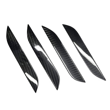 Real Molded Carbon Fiber Door Handle Overlay Covers 4Pcs for Tesla Model S 2022+ - PimpMyEV