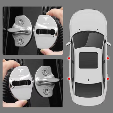 Door Lock Hook Stainless Steel Protection Covers for Tesla Model S 3 X and Y - PimpMyEV