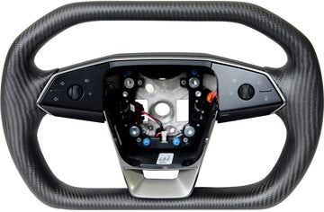 Cybertruck Squircle Yoke Steering Wheel Upgrade for Model 3 Highland and Model Y Juniper - PimpMyEV