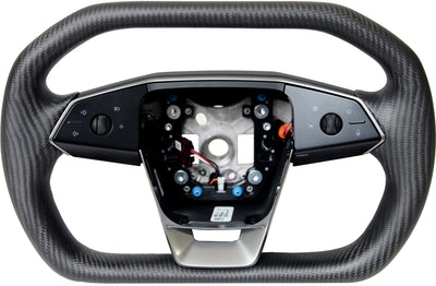 Cybertruck Squircle Yoke Steering Wheel Upgrade for Model 3 Highland and Model Y Juniper - PimpMyEV