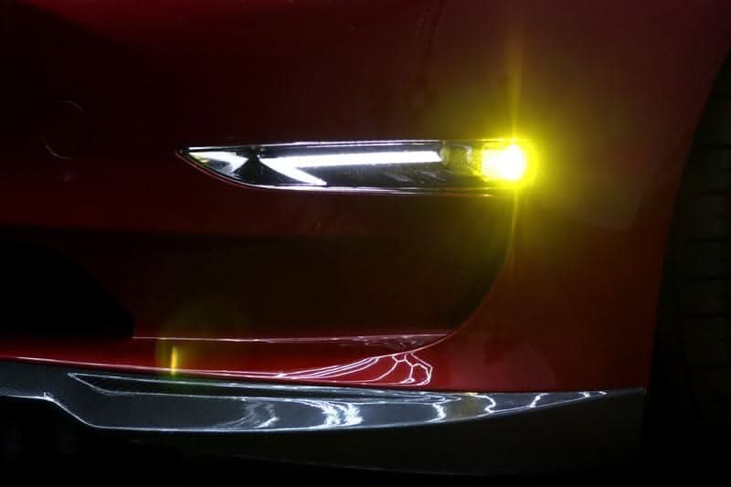 Alpharex DoubleTap Dual Color LED Projector Fog Lights for Tesla Model Y 2020-2024 - PimpMyEV