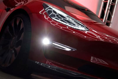 Alpharex DoubleTap Dual Color LED Projector Fog Lights for Tesla Model Y 2020-2024 - PimpMyEV