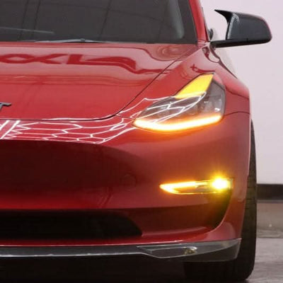 Alpharex DoubleTap Dual Color LED Projector Fog Lights for Tesla Model Y 2020-2024 - PimpMyEV