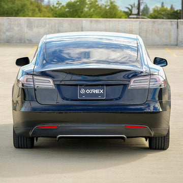 Alpharex LUXX-Series Black Red LED Tail Lights (With Black Trunk Center Piece Replacement) for Tesla Model S 2012-2021 - PimpMyEV