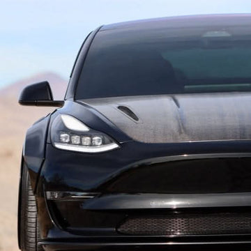 Alpharex NOVA-Series Alpha-Black LED Projector Headlights for Tesla Model Y 2020-2024 - PimpMyEV