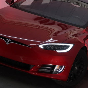 Alpharex NOVA-Series Alpha-Black LED Projector Headlights for Tesla Model S 2012-2021 - PimpMyEV