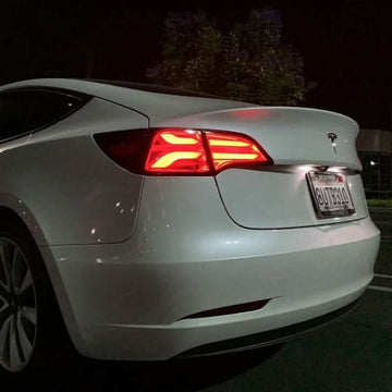 Alpharex PRO-Series Red Smoke LED Tail Lights (With Stock Amber Turn Signal) for Tesla Model Y 2020-2024 - PimpMyEV