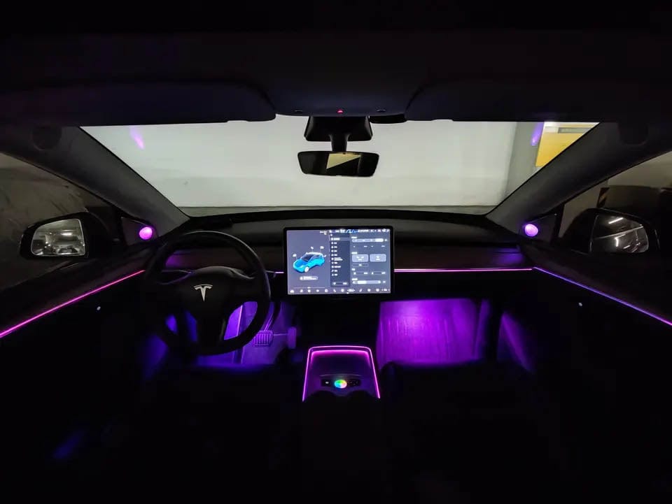 Center Console + Dashboard Ambient Light for Tesla Model 3 2021-2023.10 / Model  Y 2021-2024